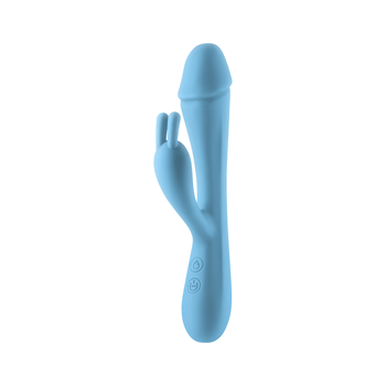 Scarlett - Verwarmende rabbit vibrator (Blauw)